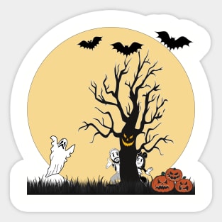 Vintage Spooky Forest Sticker